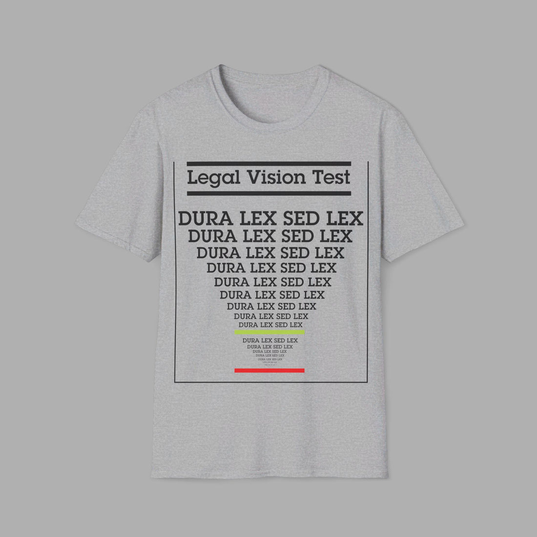 Legal Vision Chart T-Shirt - Clear Sight, Half Sleeve - Ideal for Legal Professionals and Enthusiasts